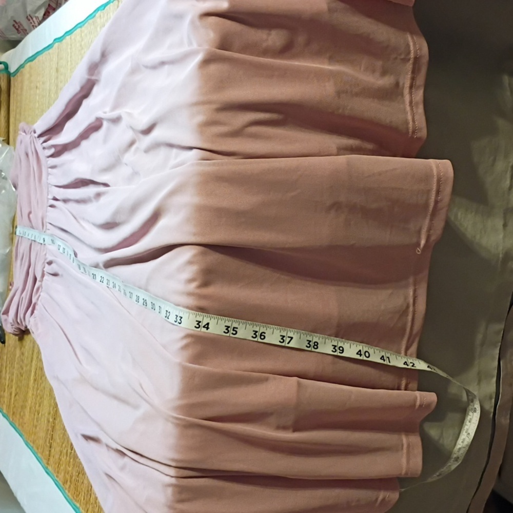 Strapless Ruched Maxi Dress in Soft Pink - Picture 14 of 14